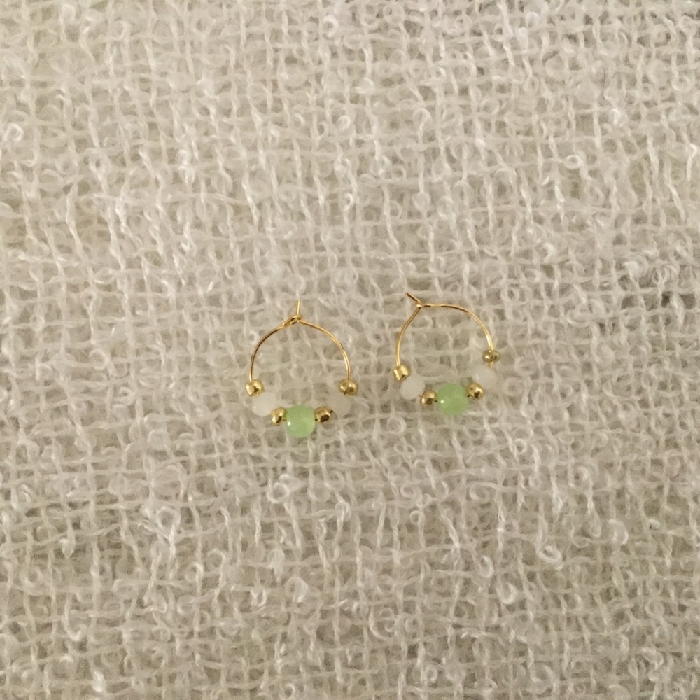 Small  Beaded Hoops